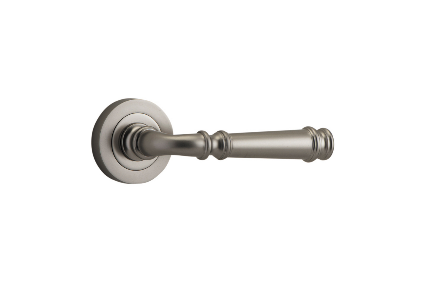 Verona Lever on Rose Satin Nickel