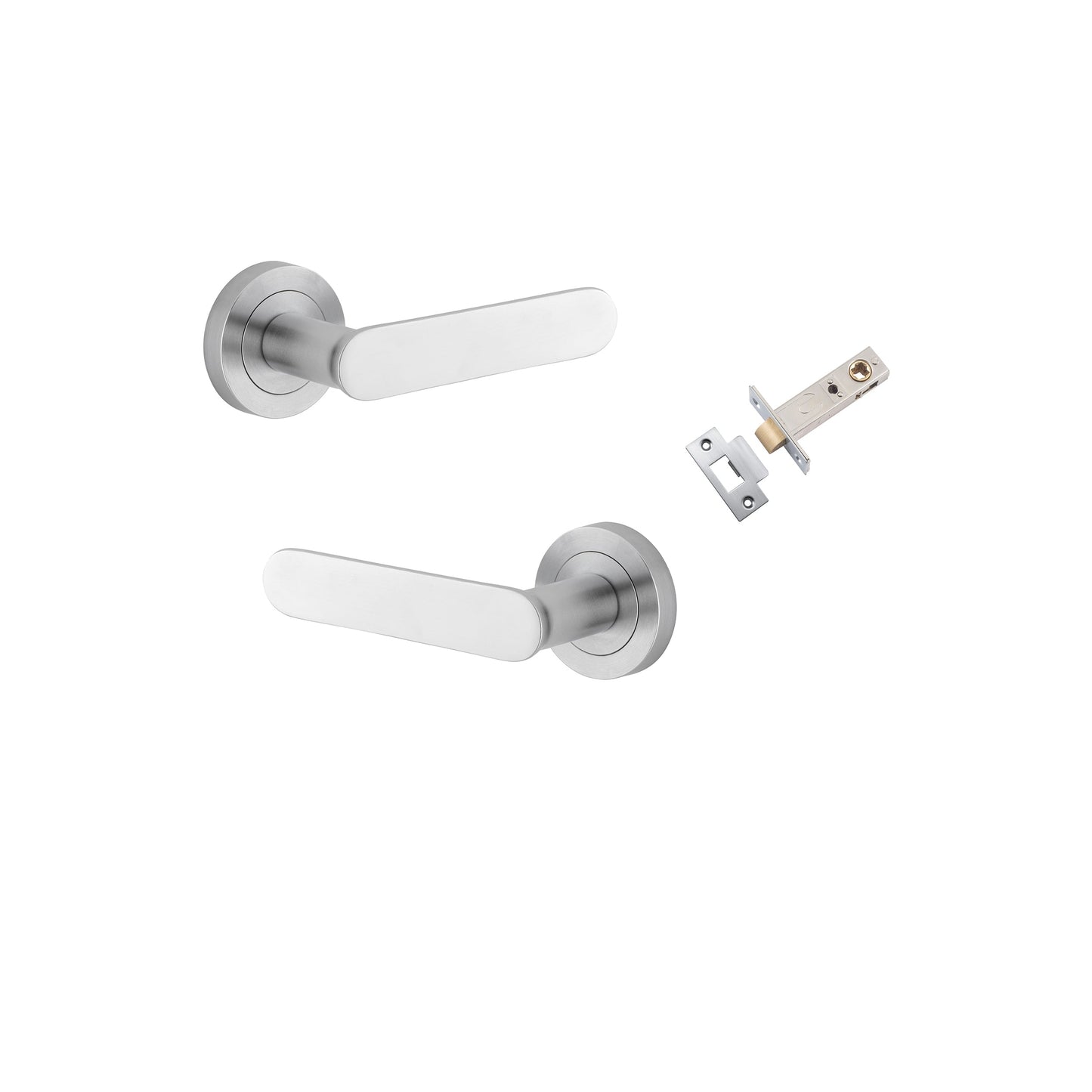Bronte Lever on Rose Brushed Chrome Passage Kit