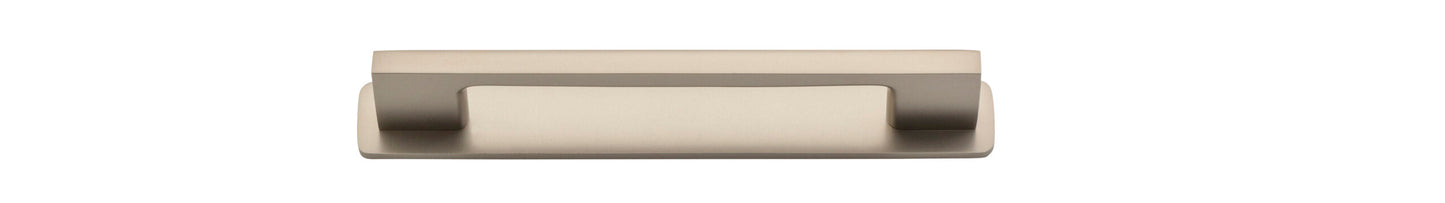 Cali Cabinet Pull with Backplate Satin Nickel CTC 128mm