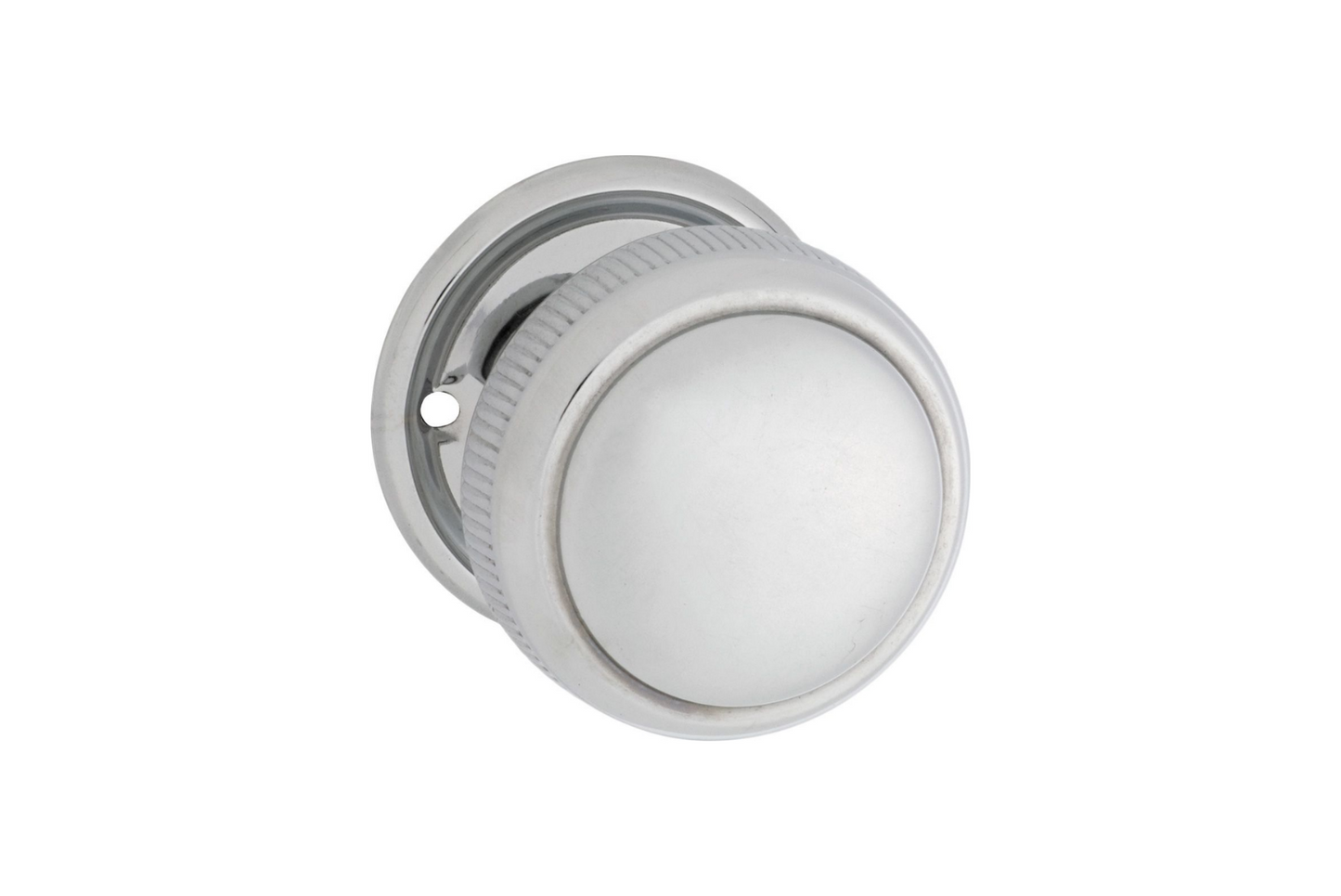 Mortice Knob Large Milled Edge Polished Chrome
