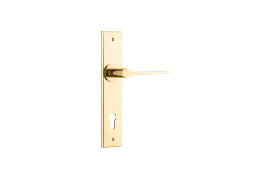 Como Lever Chamfered Polished Brass