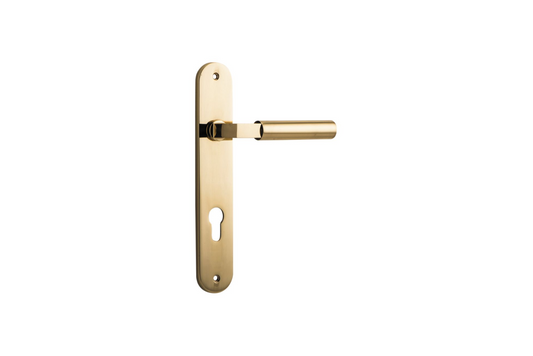Berlin Lever Oval Polished Brass