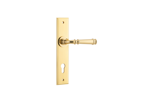Verona Lever Chamfered Polished Brass