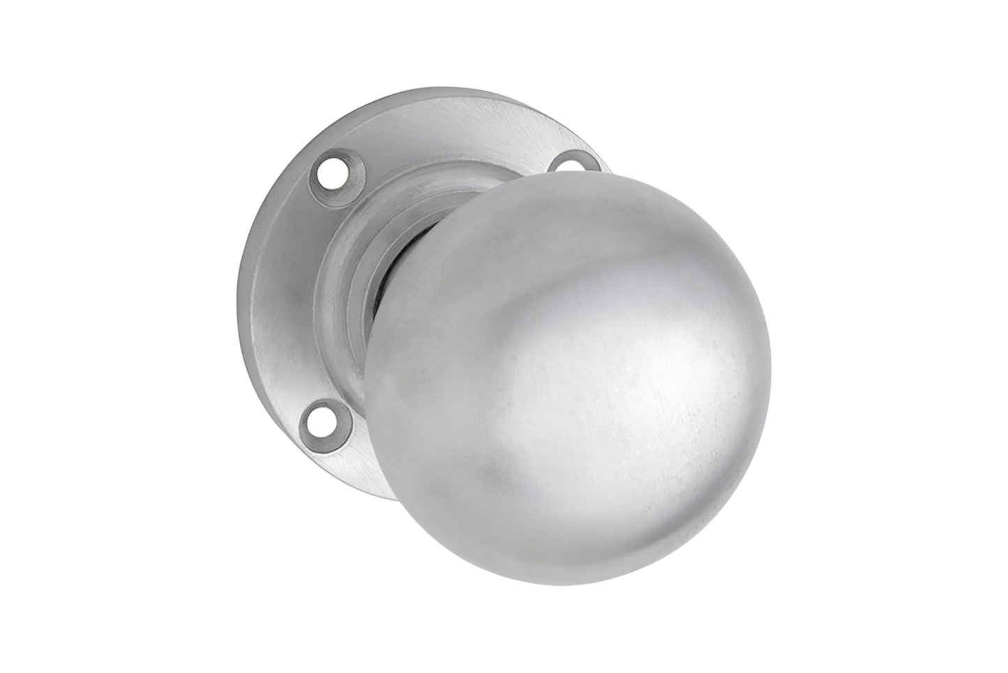 Victorian Knob on Rose Satin Chrome