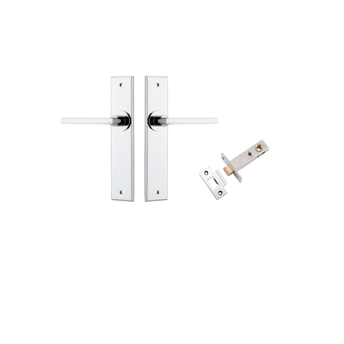 Baltimore Lever Chamfered Polished Chrome Passage Kit