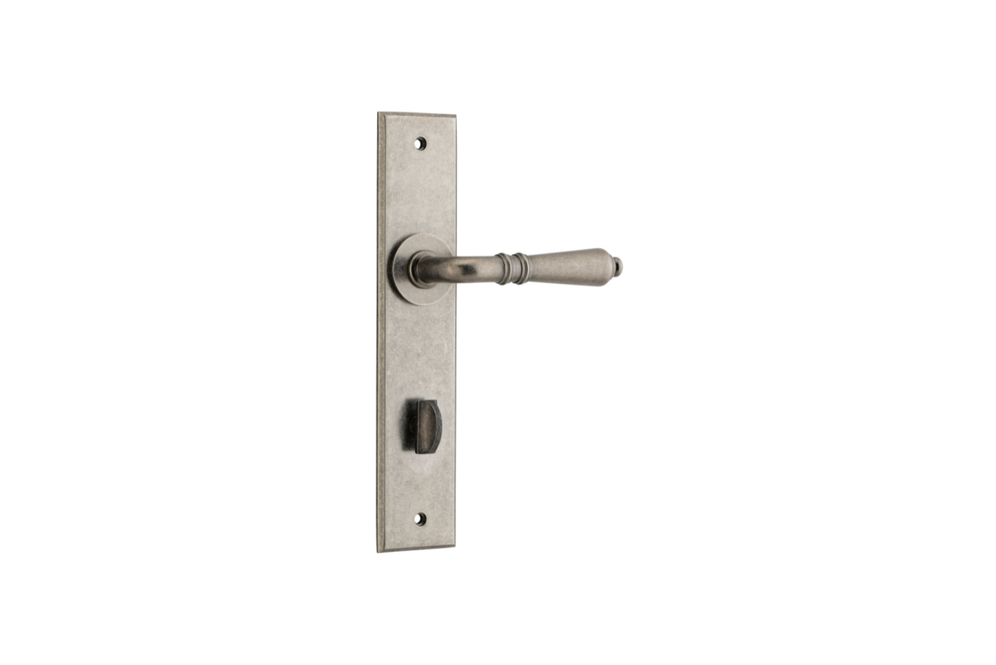 Sarlat Lever Chamfered Distressed Nickel