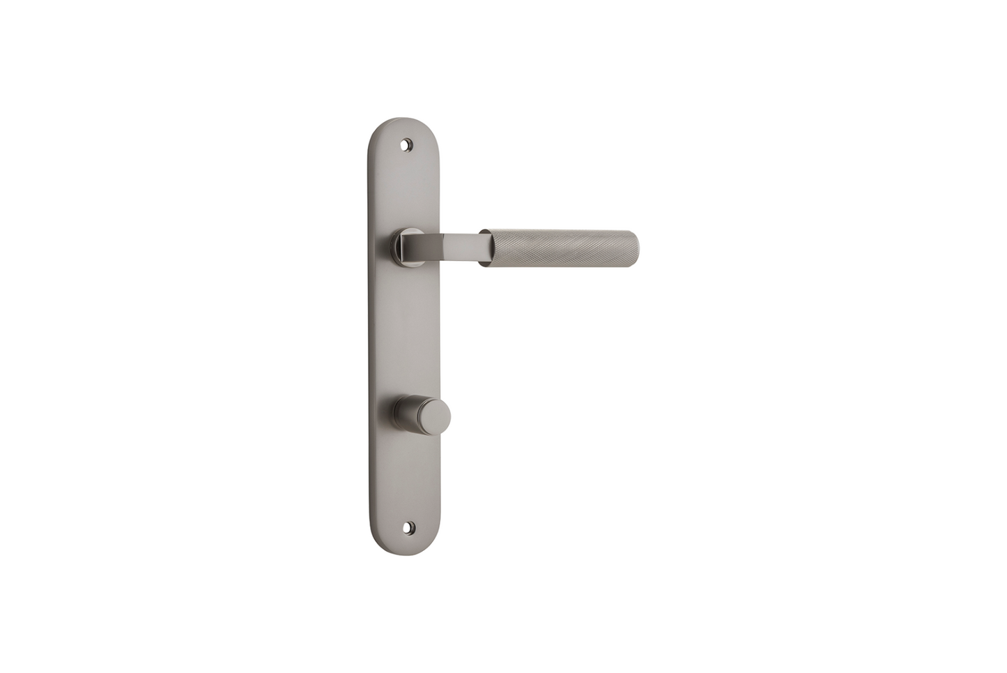 Brunswick Lever Oval Satin Nickel