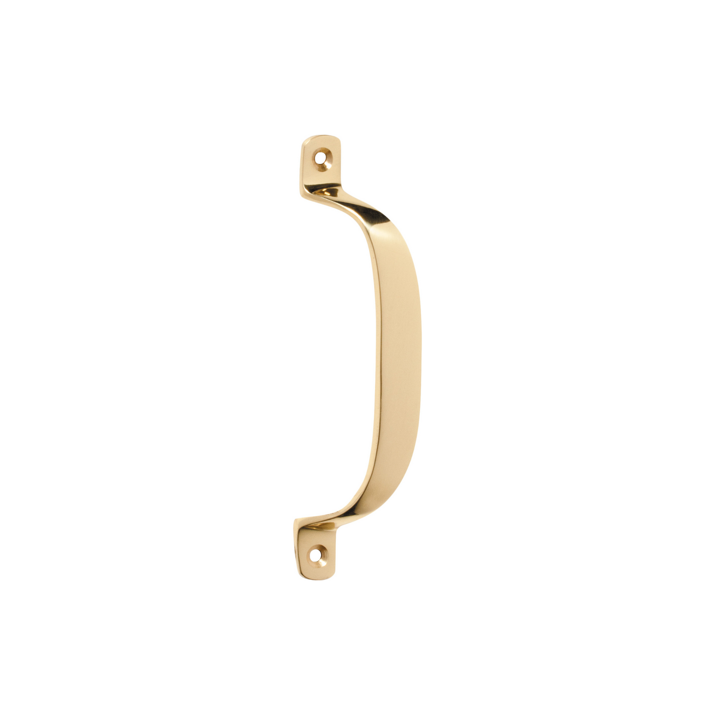 Offset Pull Handle Polished Brass 130mm