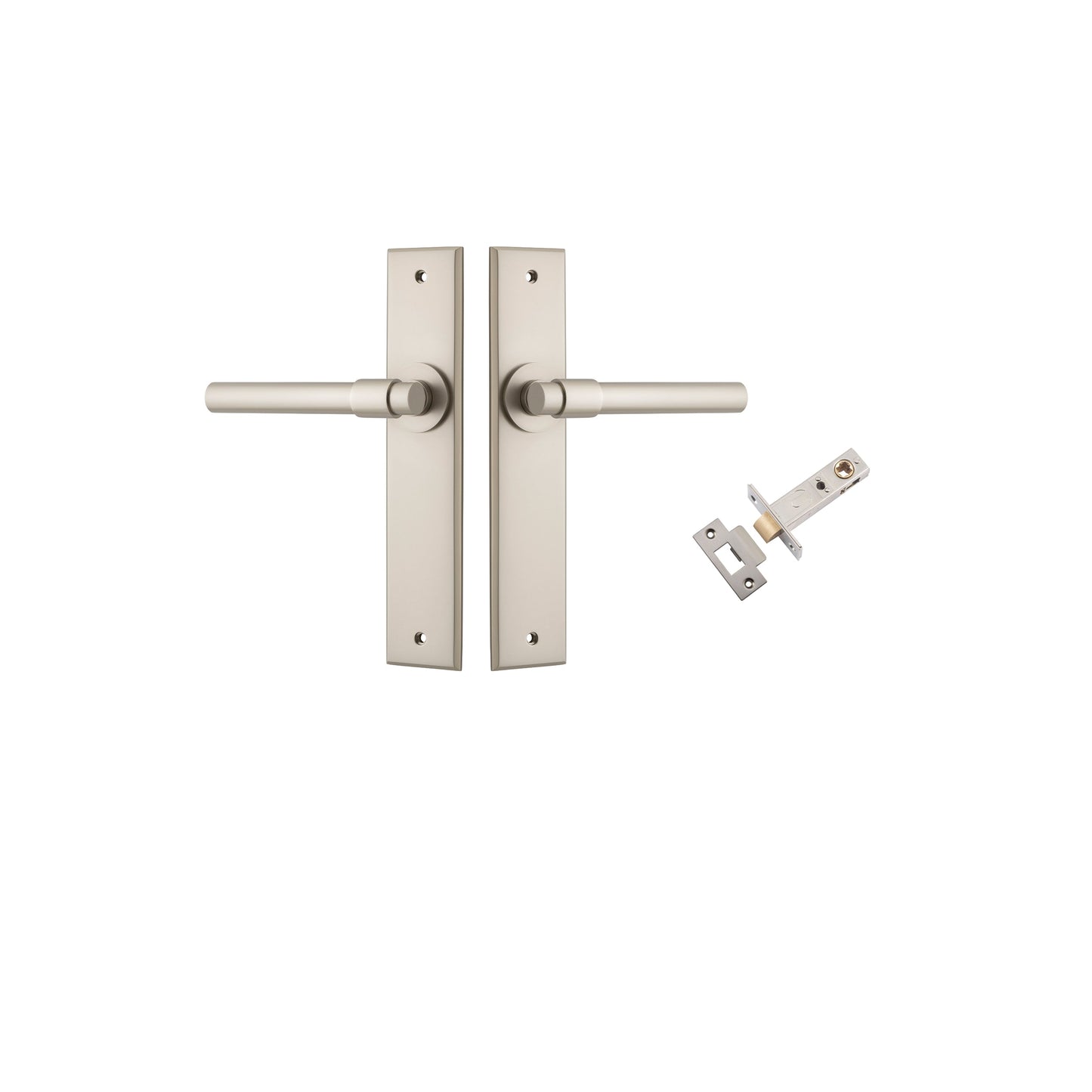 Helsinki Lever Chamfered Satin Nickel Passage Kit