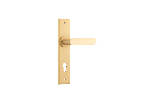 Bronte Lever Chamfered Brushed Brass