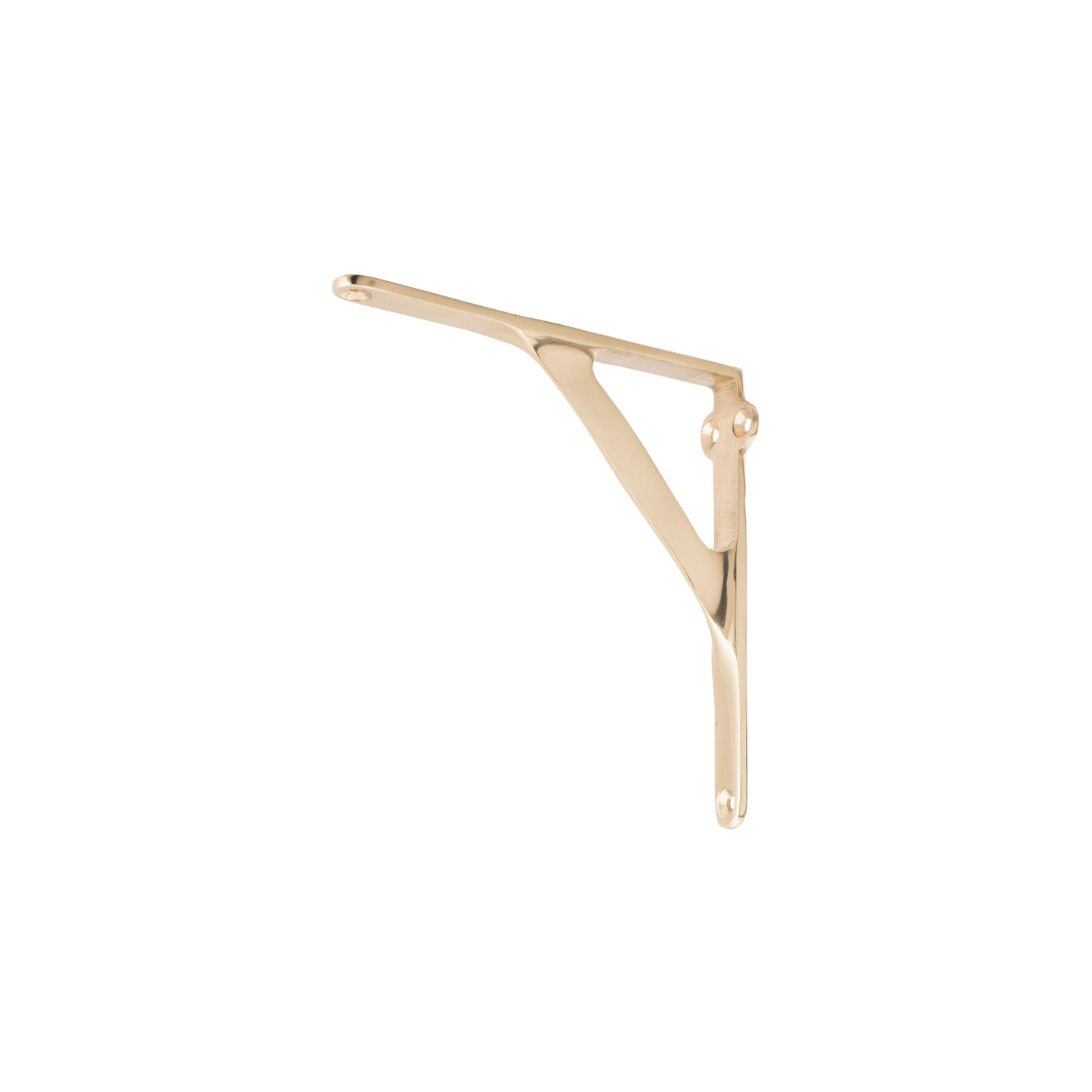 Shelf Bracket Small Polished Brass