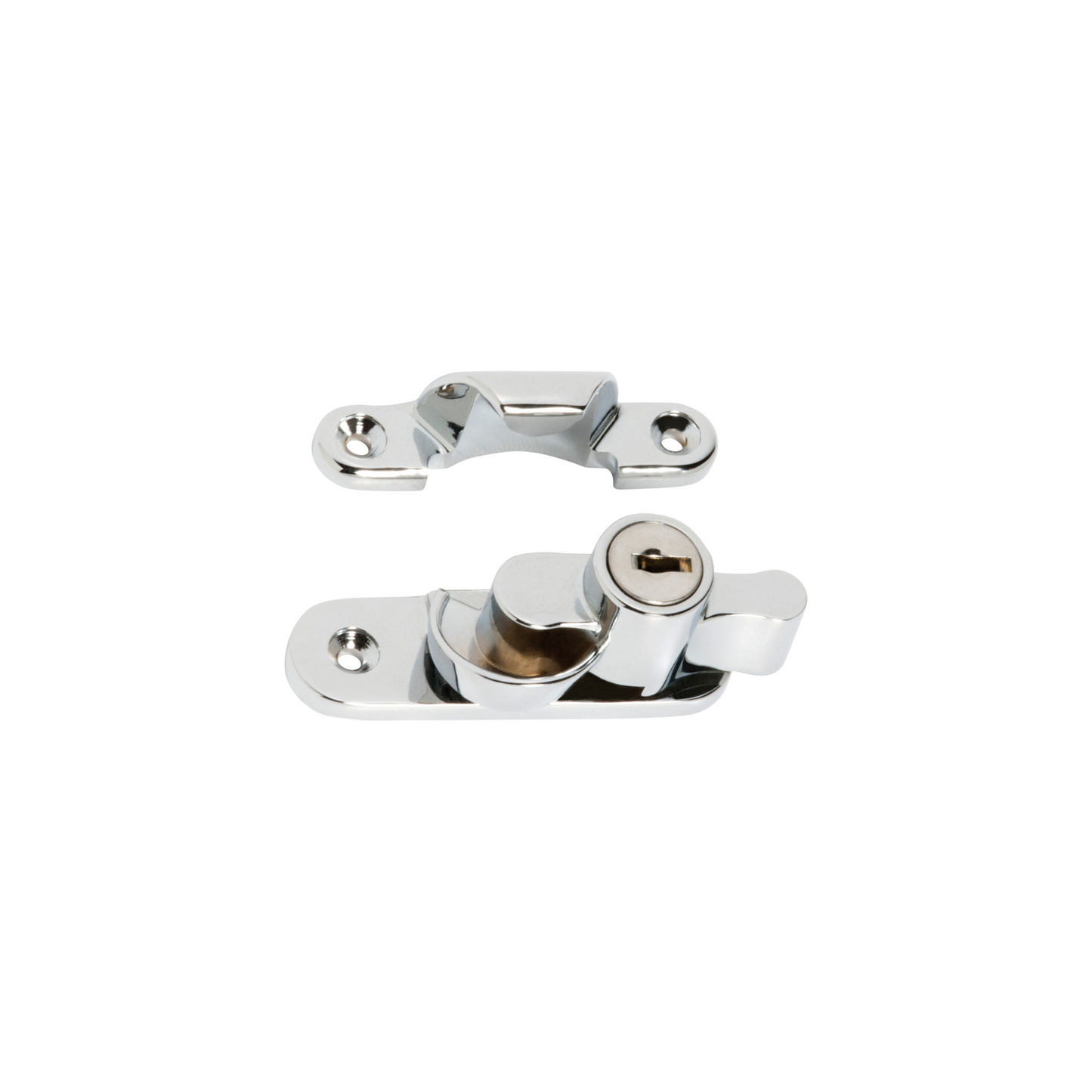 Sash Fastener - Locking Polished Chrome