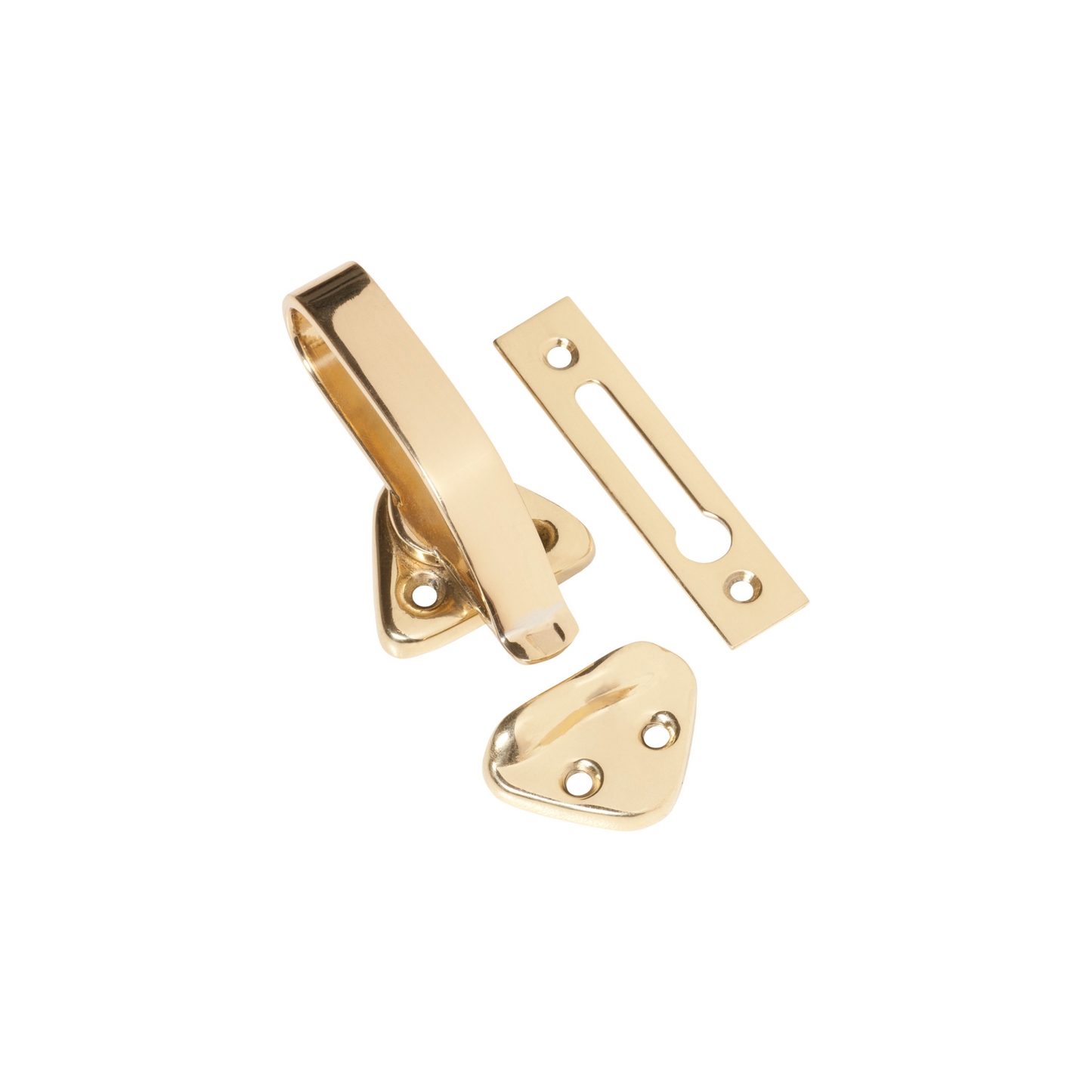 Hopper Window Fastener Polished Brass