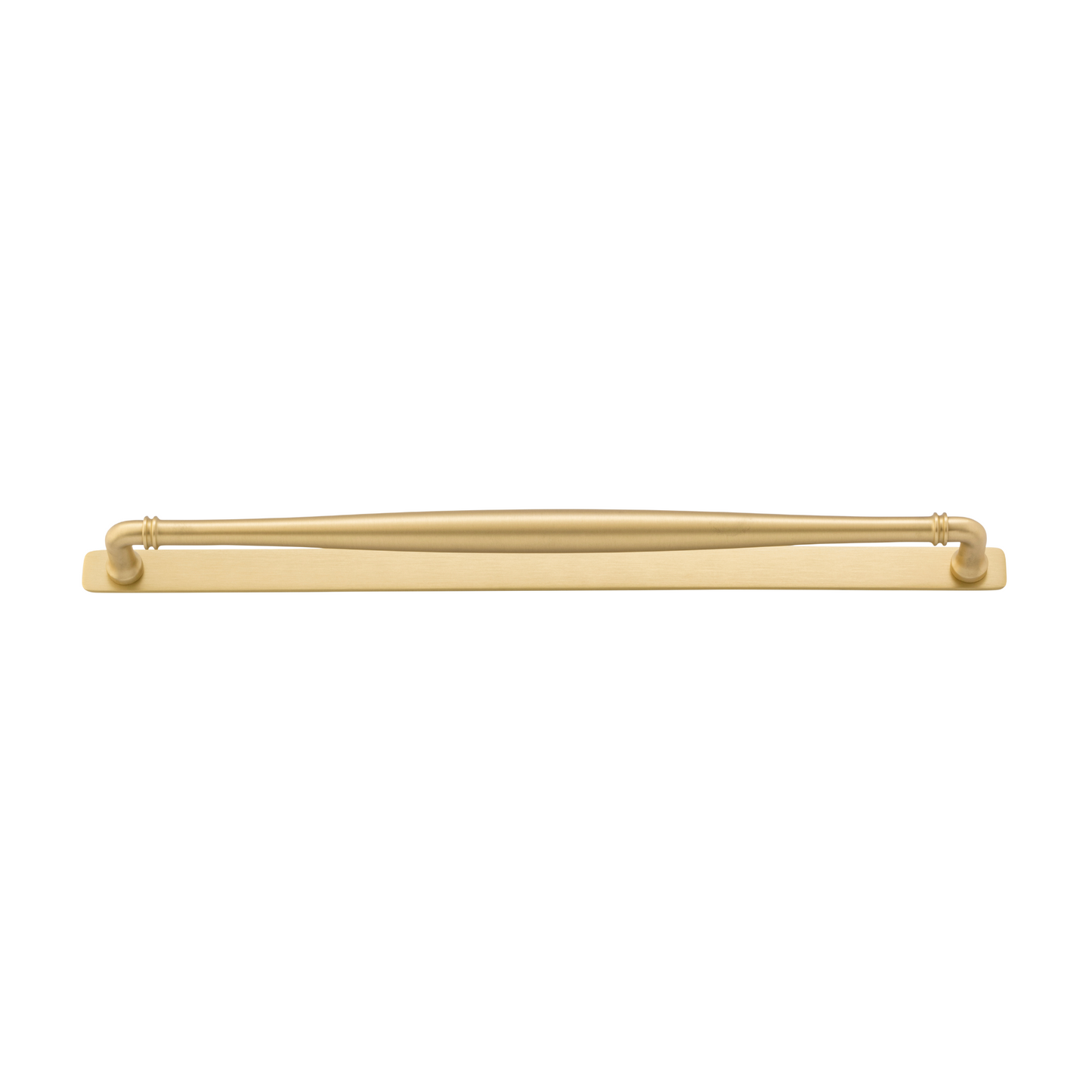 Sarlat Cabinet Pull with Backplate Brushed Gold PVD CTC 450mm