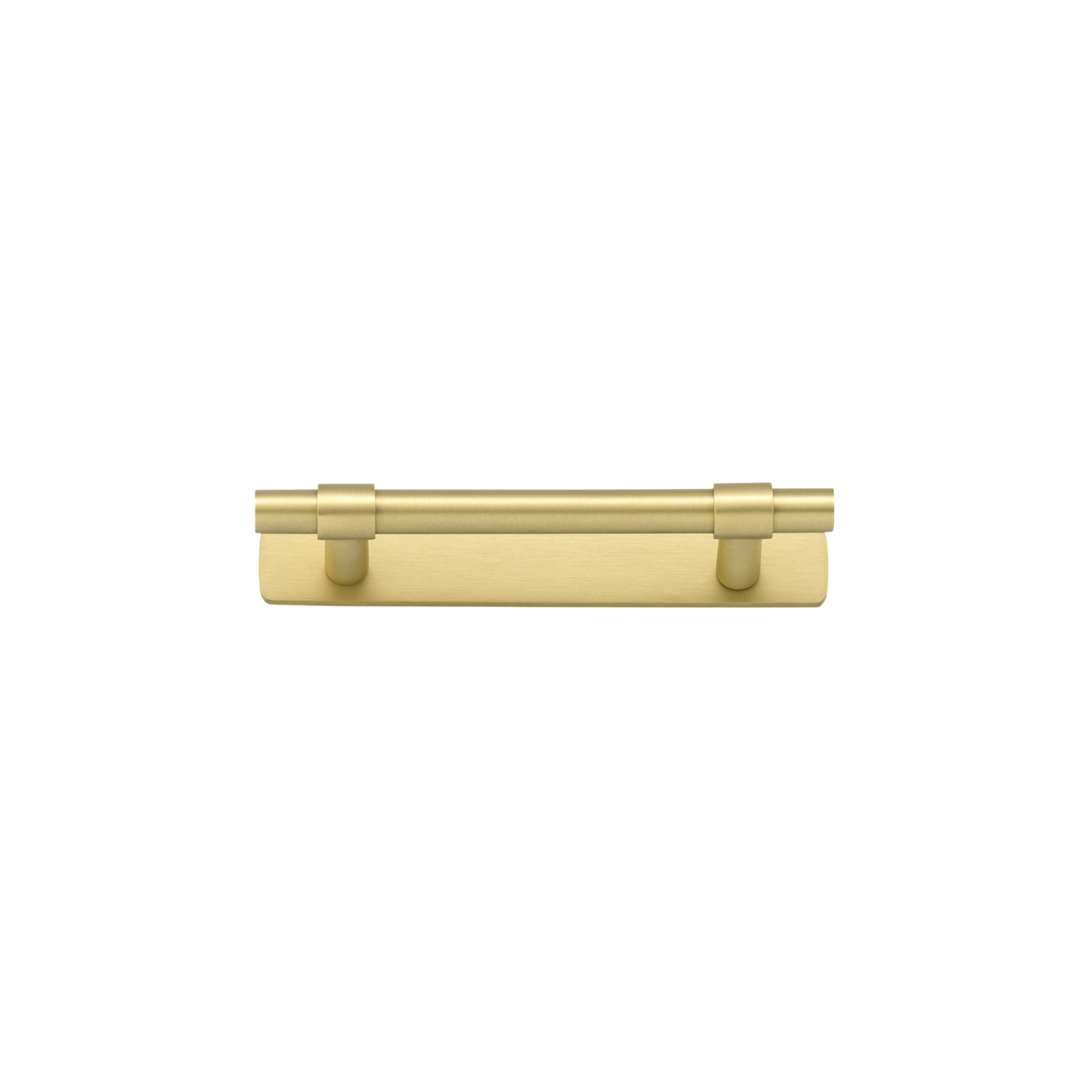 Helsinki Cabinet Pull with Backplate Brushed Gold PVD CTC 96mm