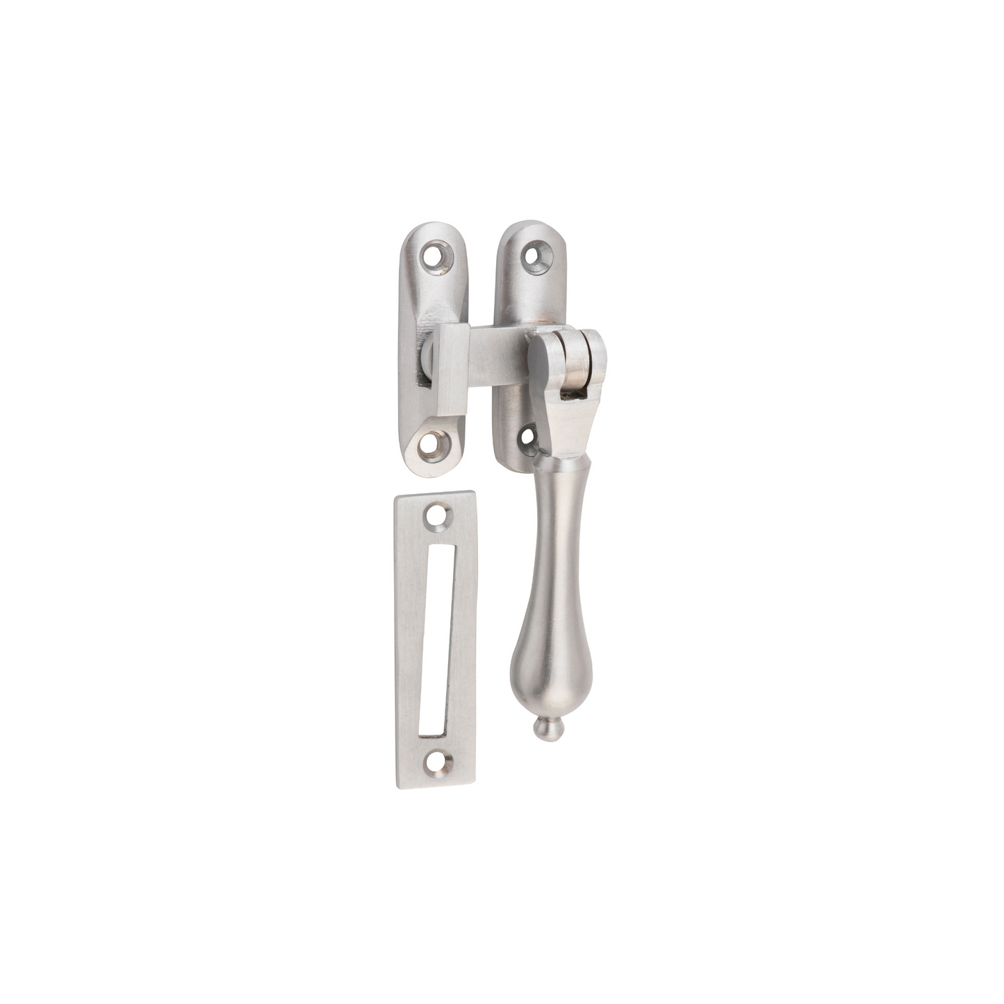 Casement Fastener - Teardrop Satin Chrome