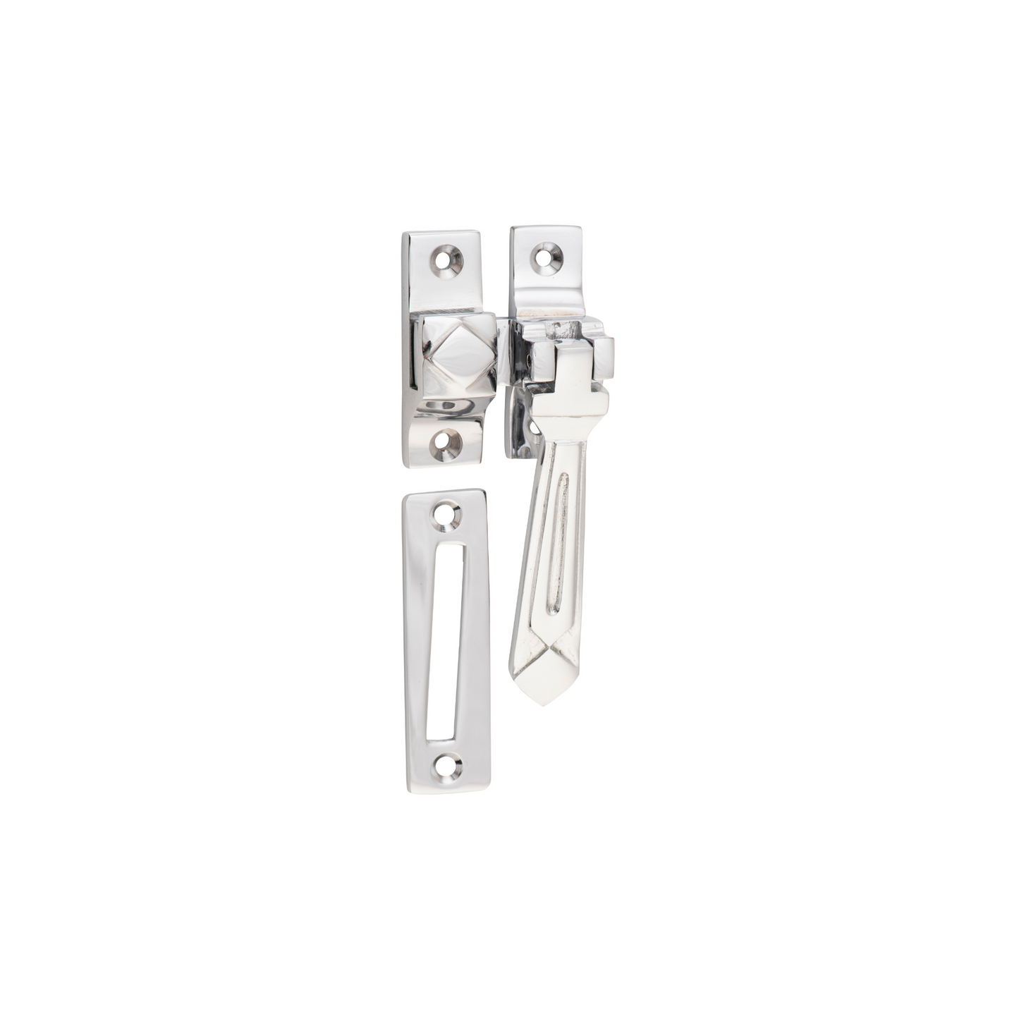 Casement Fastener - Deco Polished Chrome