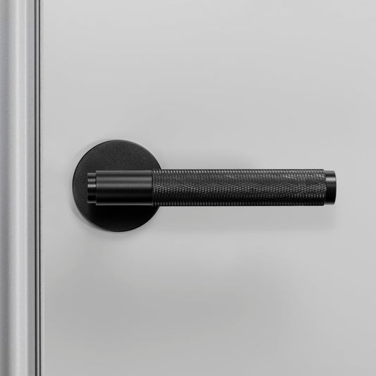 Fixed Door Handle / Single-Sided / Cross / Black