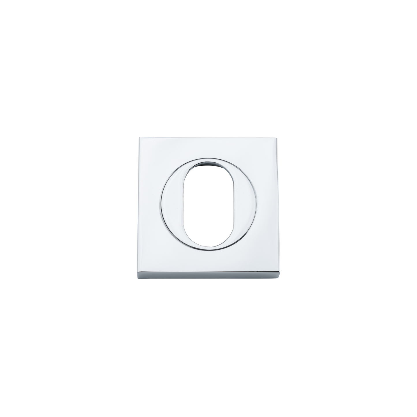 Escutcheon Pair Oval Square Polished Chrome