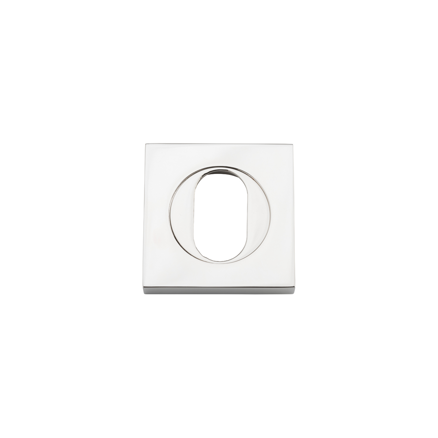 Escutcheon Pair Oval Square Polished Nickel