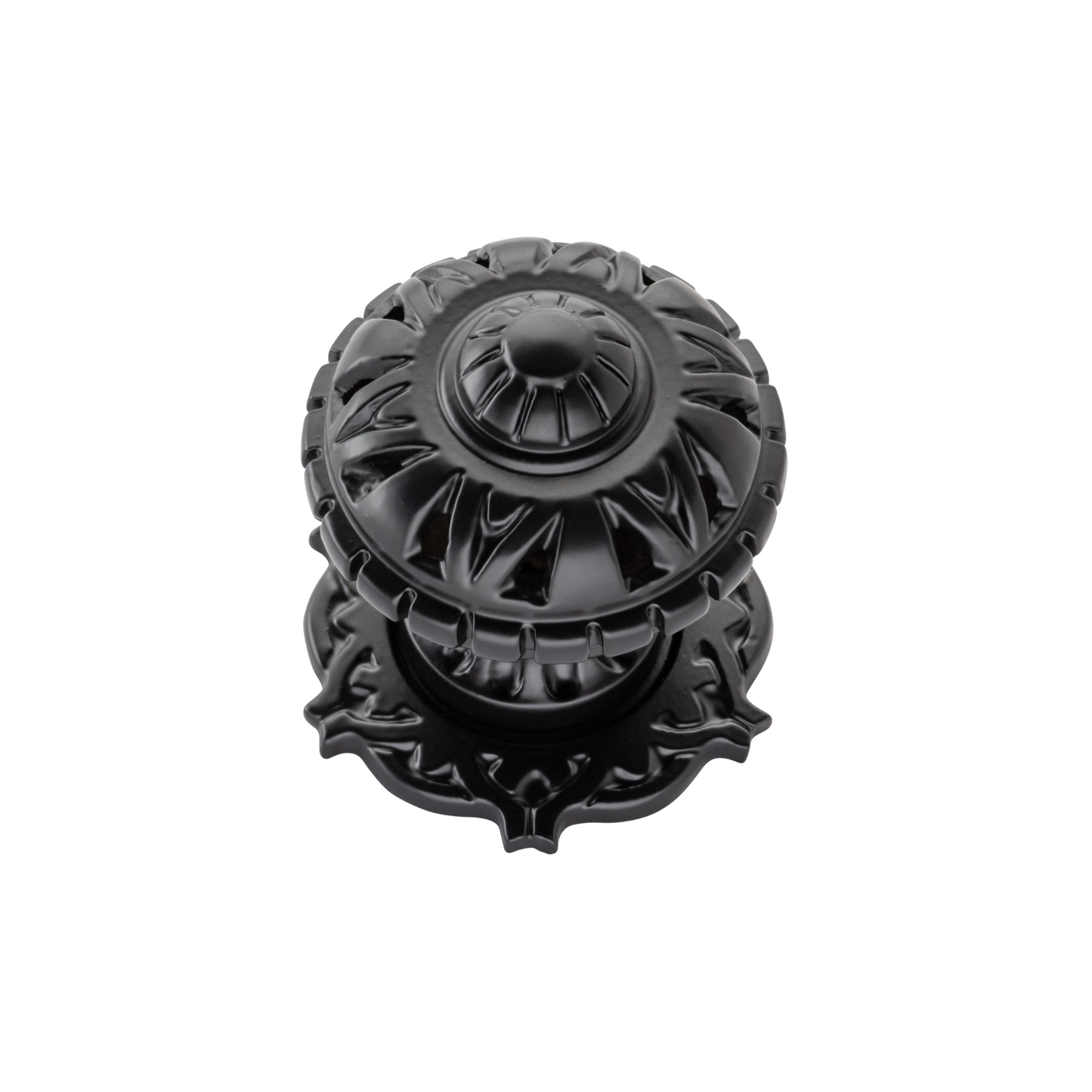 Filigree Centre Door Knob Matt Black