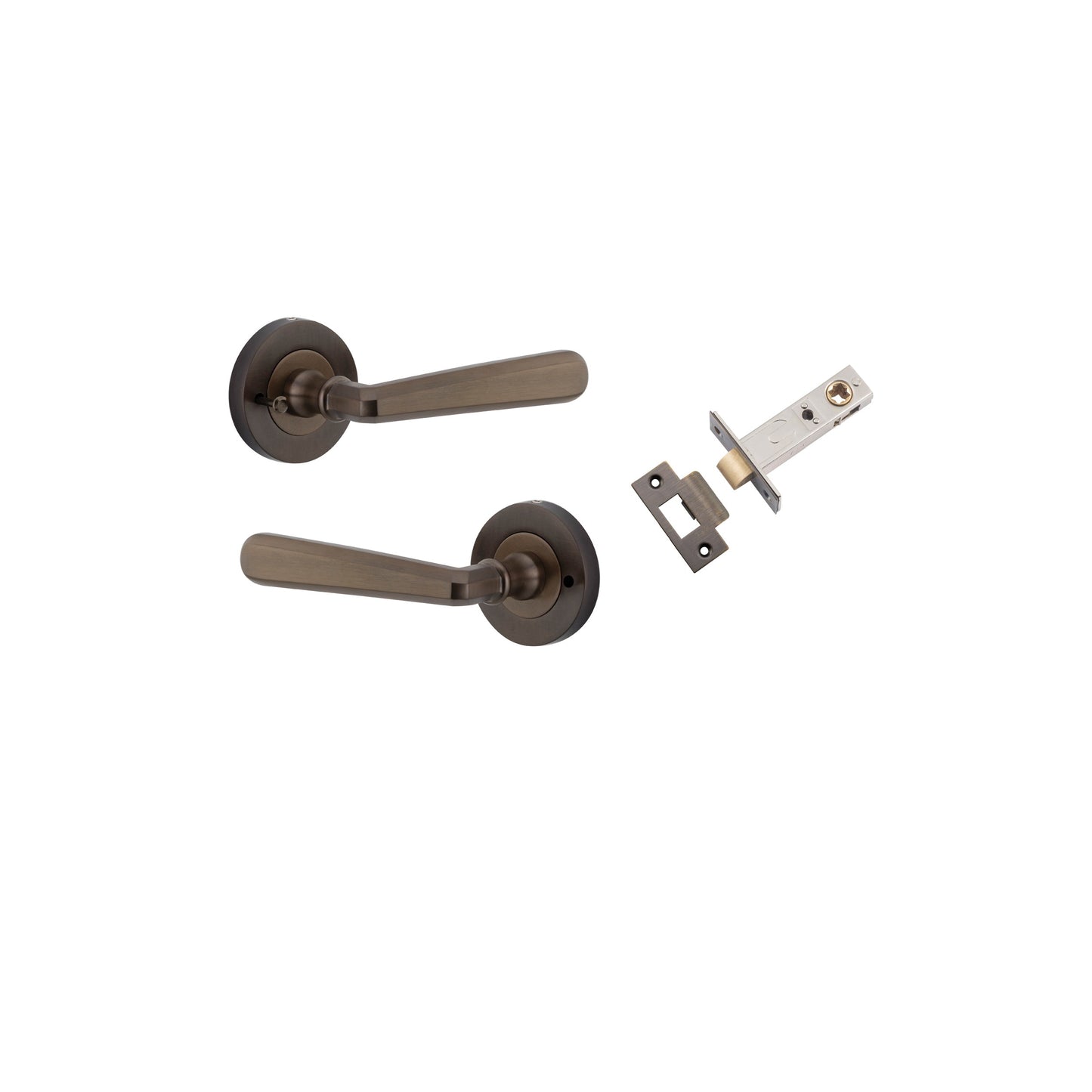 Copenhagen Lever on Rose Signature Brass Inbuilt Privacy Kit