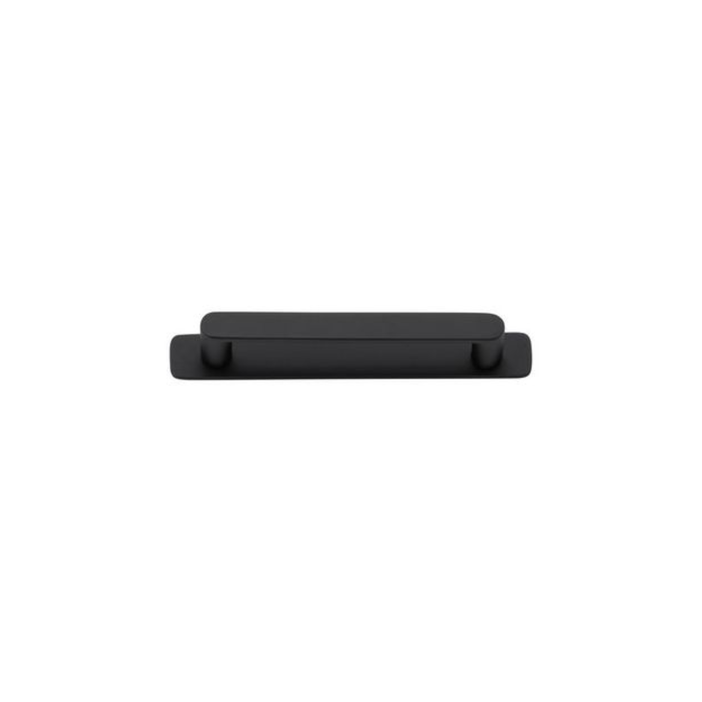 Osaka Cabinet Pull with Backplate Matt Black CTC 128mm