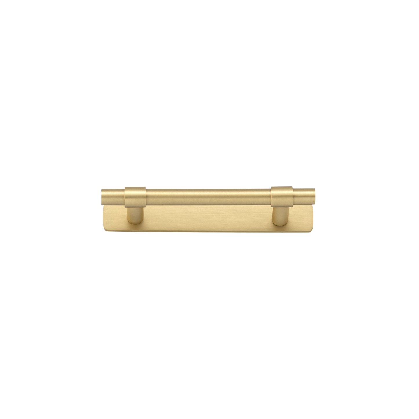 Helsinki Cabinet Pull with Backplate Brushed Brass CTC 96mm