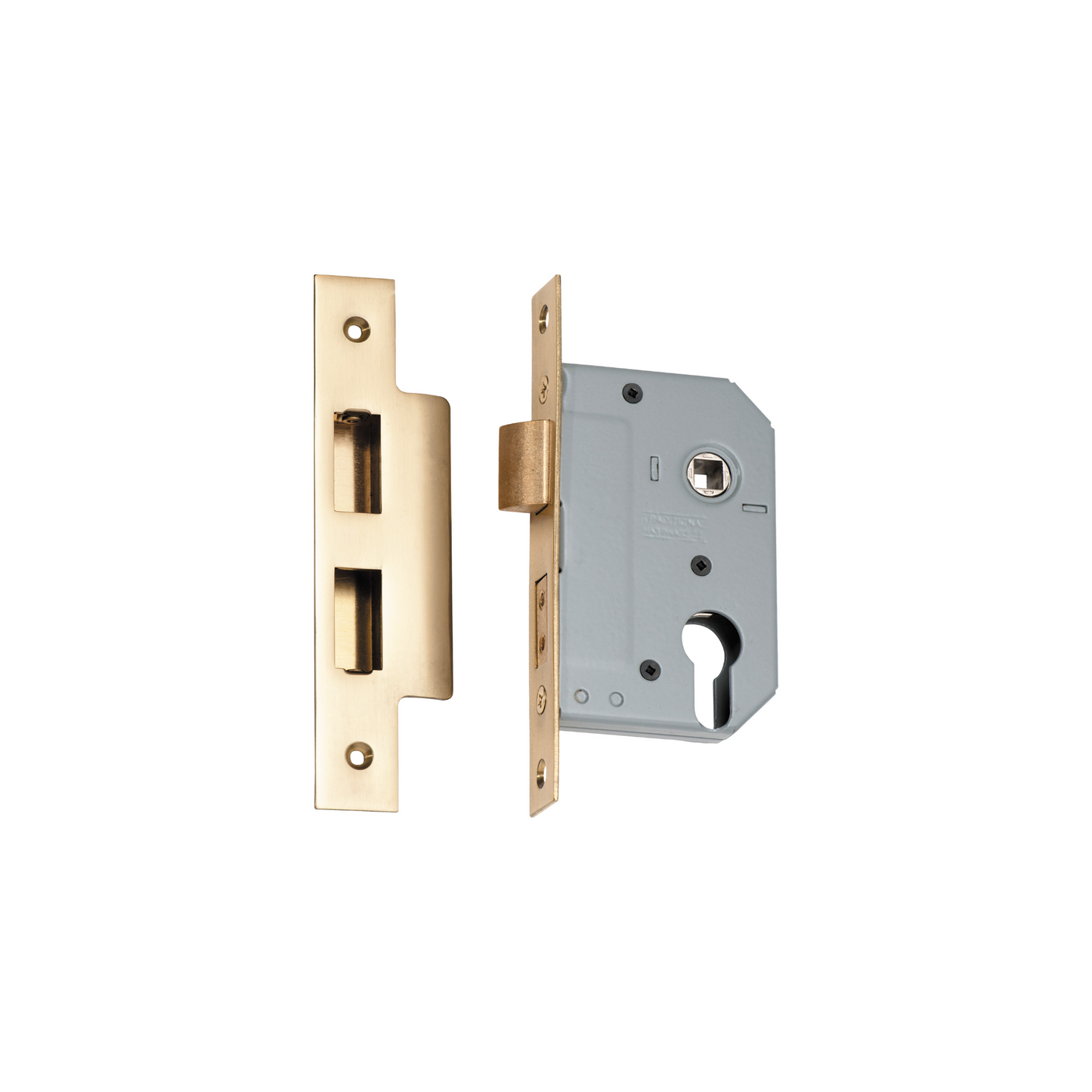 Euro Mortice Lock Polished Brass 46mm