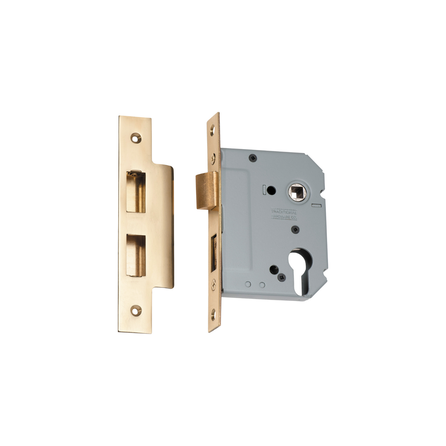 Euro Mortice Lock Polished Brass 57mm