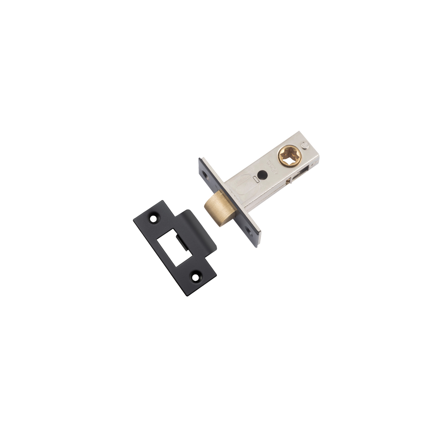 Tube Latch - Split Cam Hard Sprung 'T' Striker Matt Black 45mm