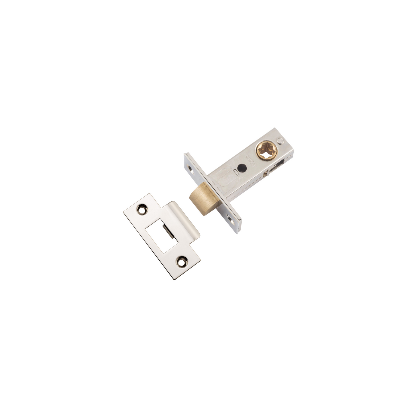 Tube Latch - Split Cam Hard Sprung 'T' Striker Polished Nickel 45mm