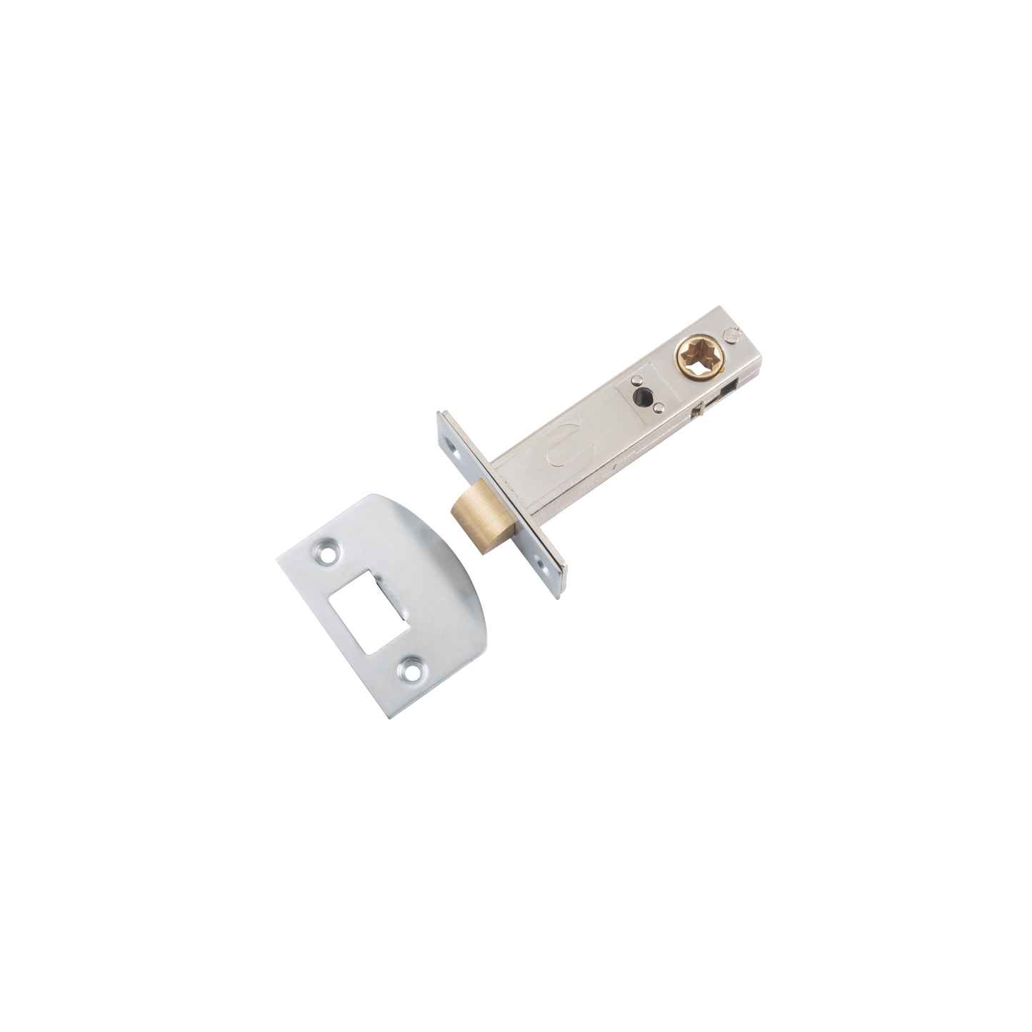 Tube Latch - Split Cam Hard Sprung Satin Chrome 70mm