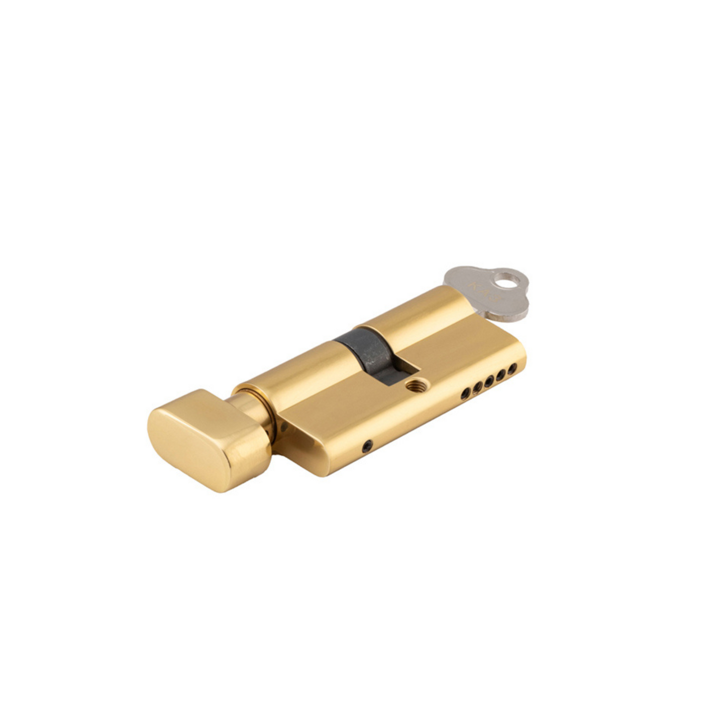 Euro Cylinder Key/Thumb Turn Polished Brass 65mm