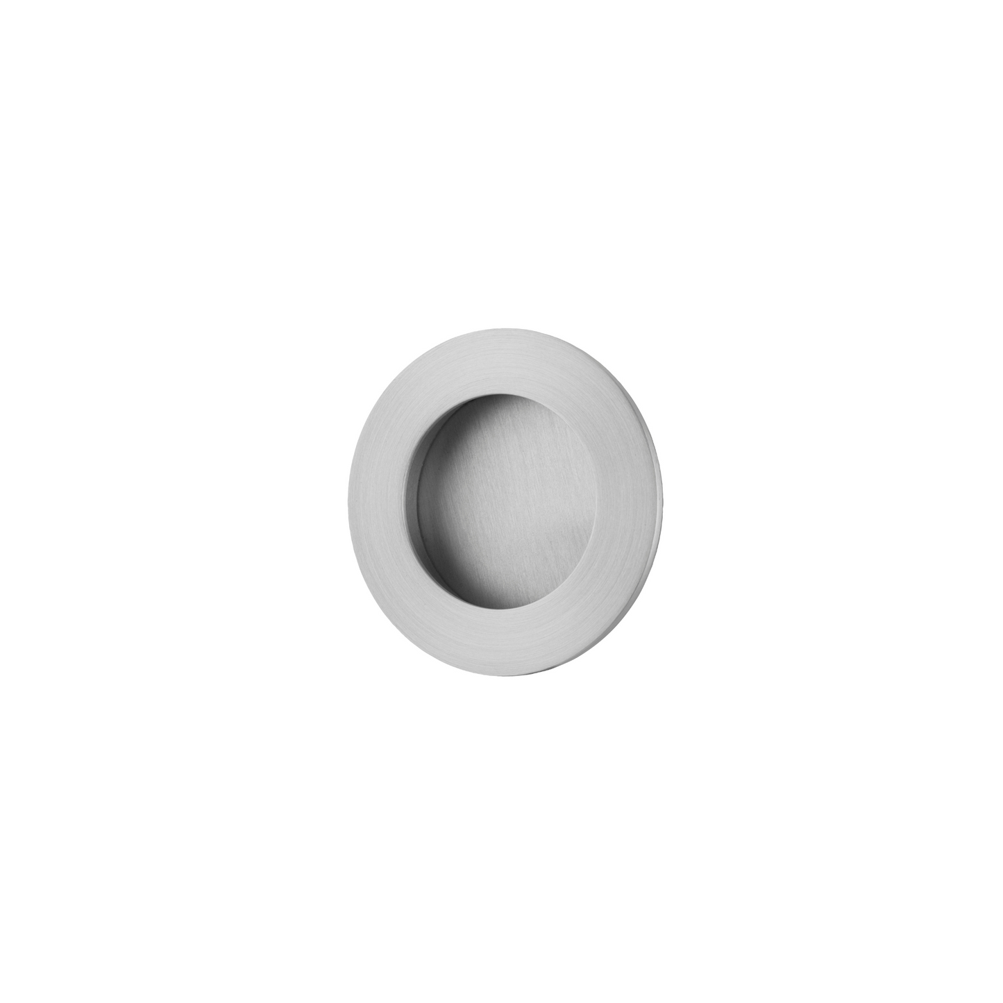 Flush Pull Round Brushed Chrome