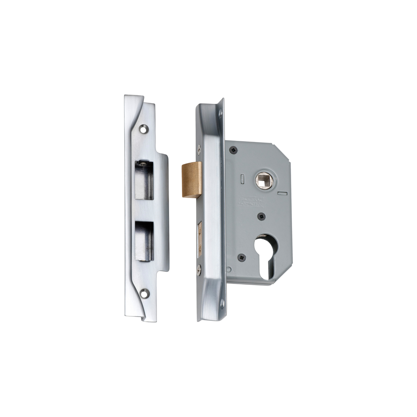 Rebated Euro Mortice Lock Satin Chrome 46mm