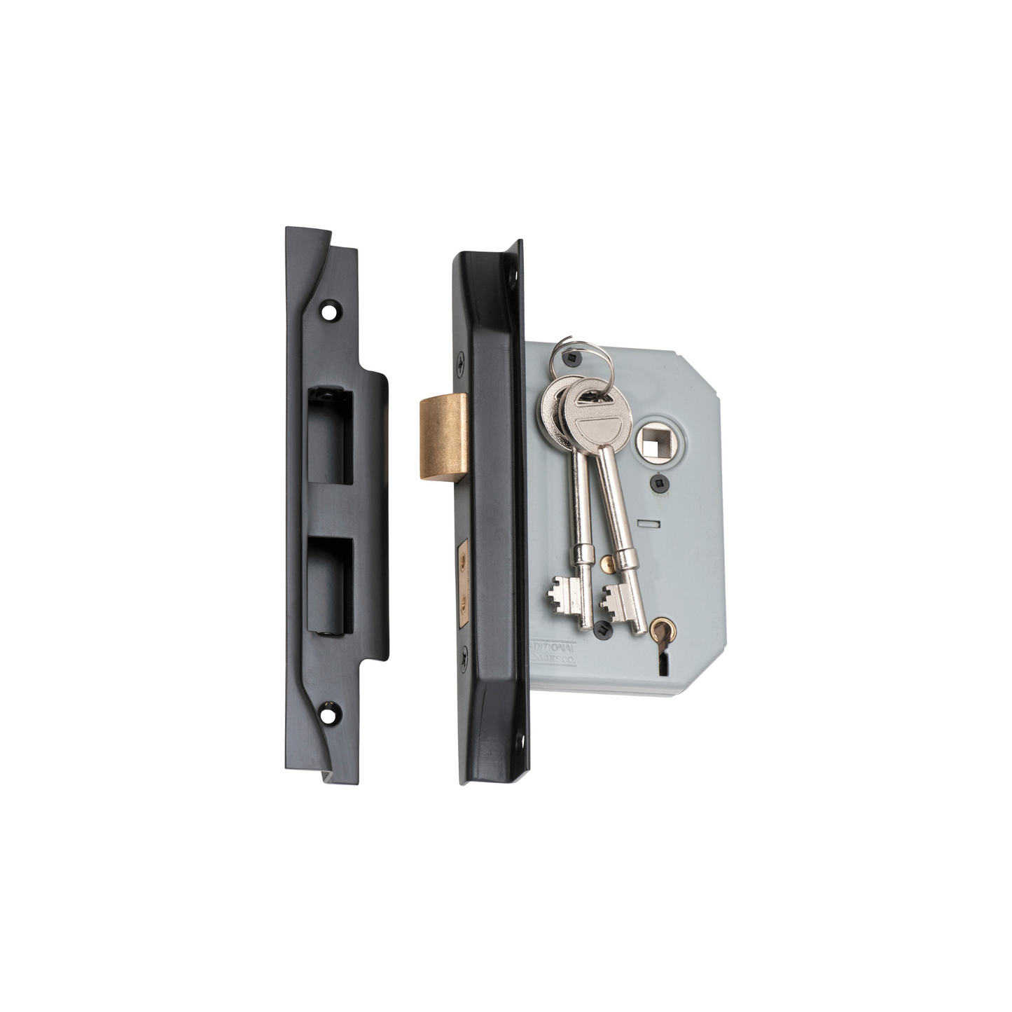 Rebated 5 Lever Mortice Lock Matt Black 57mm