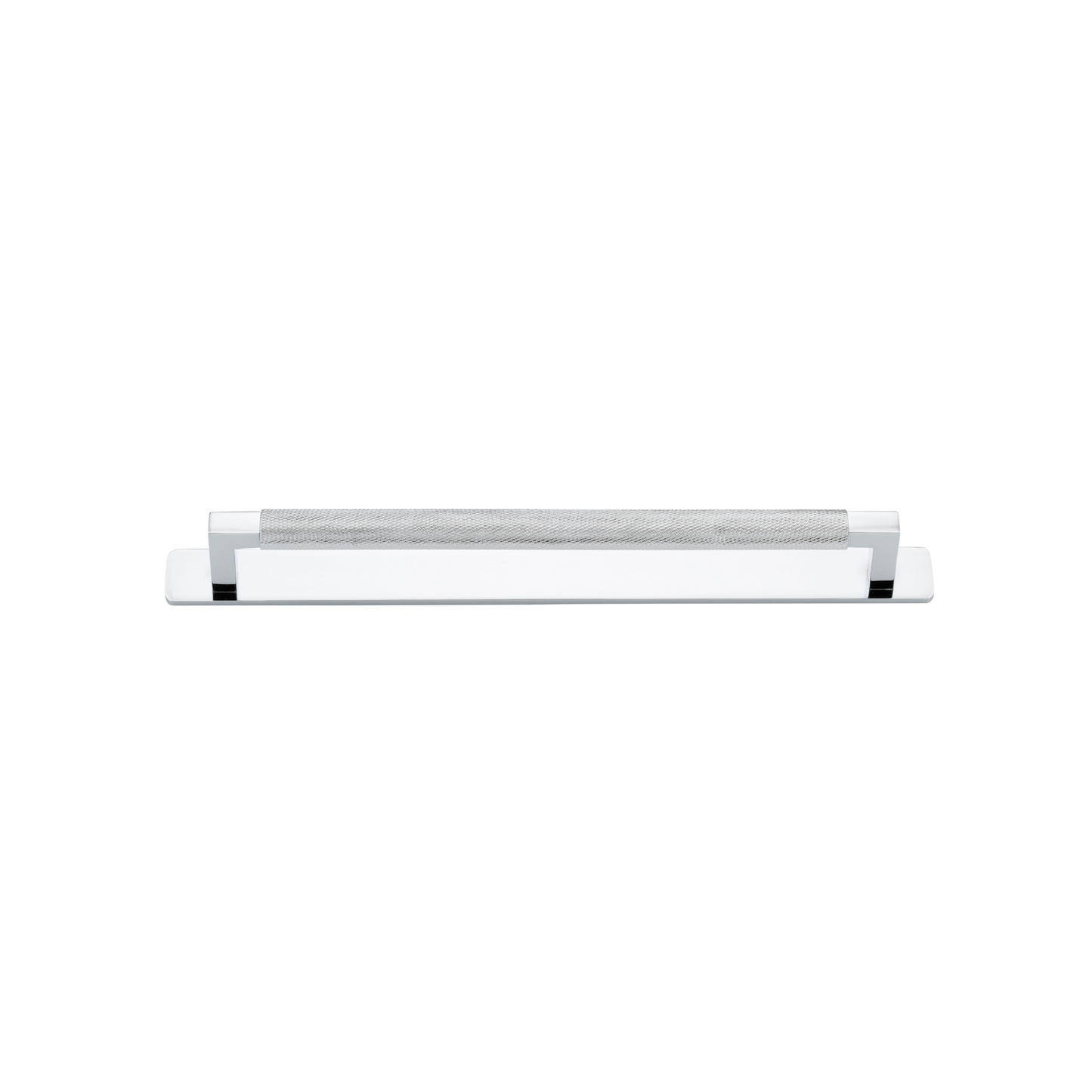 Brunswick Cabinet Pull with Backplate Polished Chrome CTC 256mm
