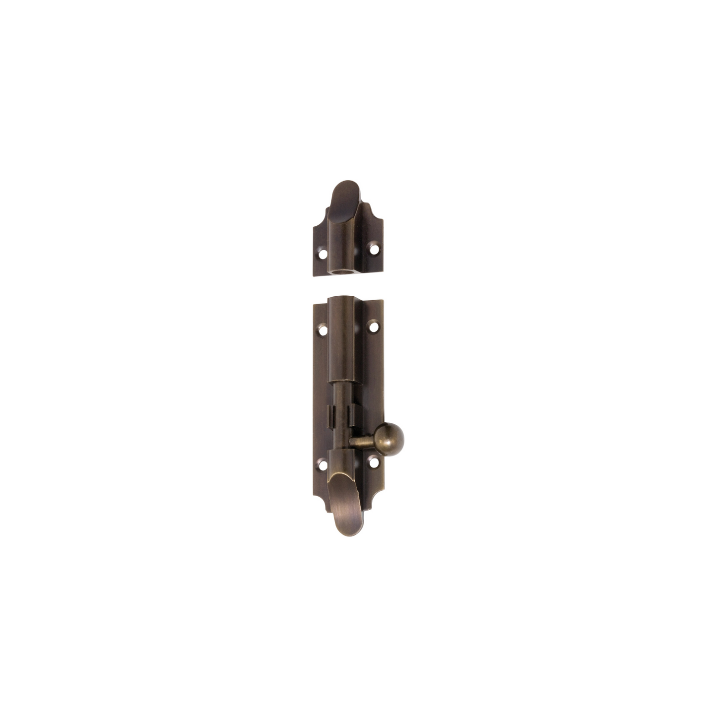 Barrel Bolt - Victorian Antique Brass 100mm