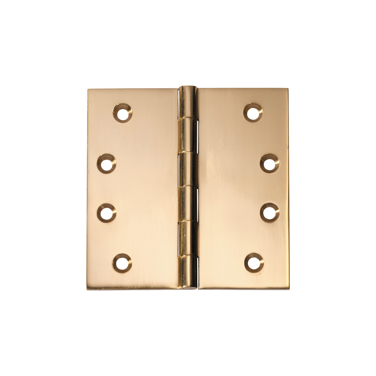 Hinge - Fixed Pin Polished Brass 100mm x 100mm
