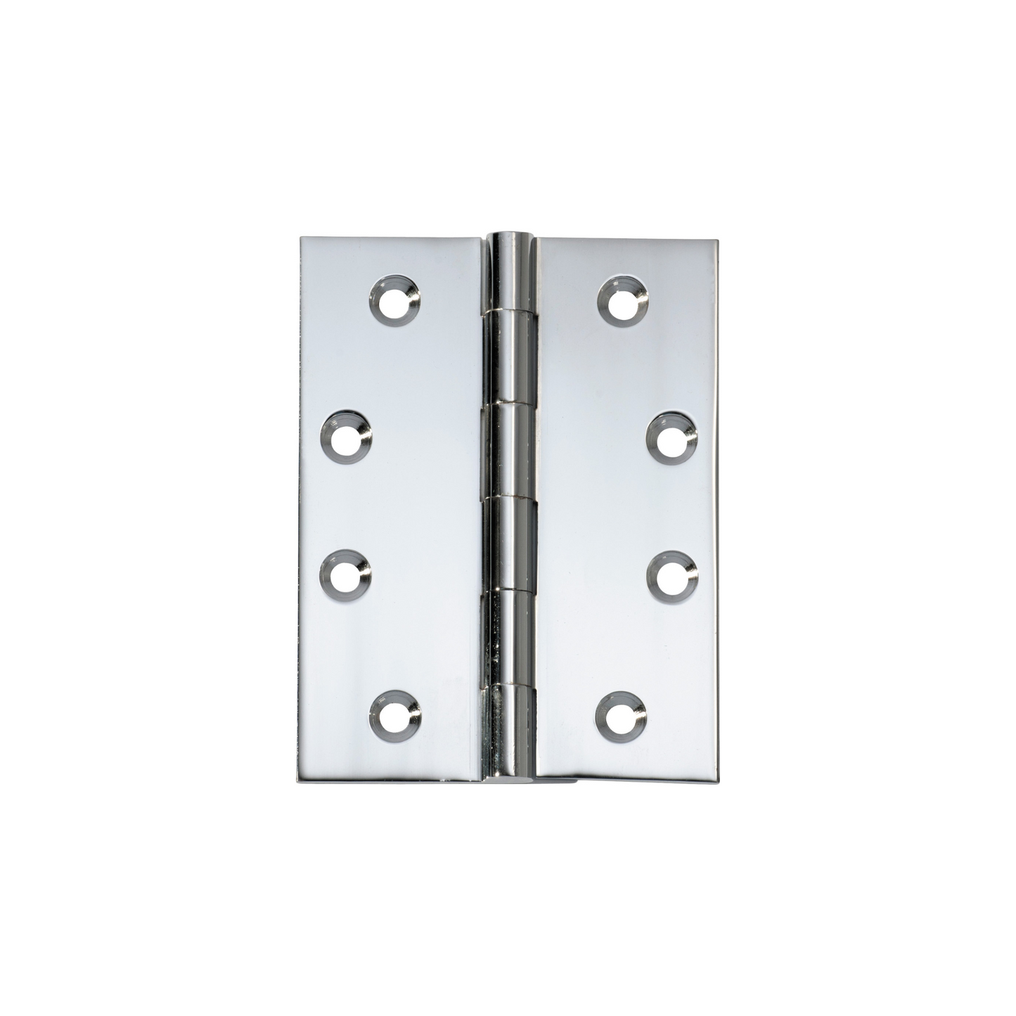 Hinge - Fixed Pin Polished Chrome 100mm x 75mm