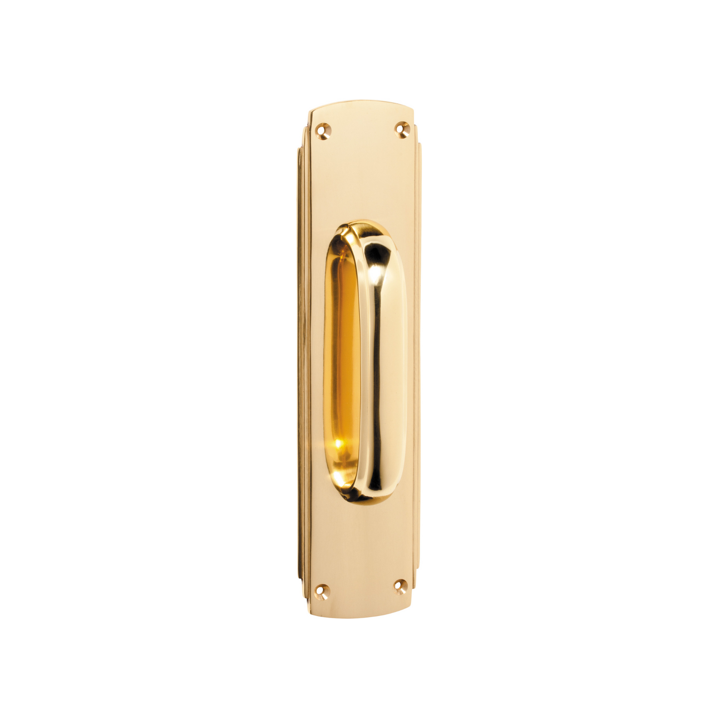Deco Door Pull Handle Polished Brass