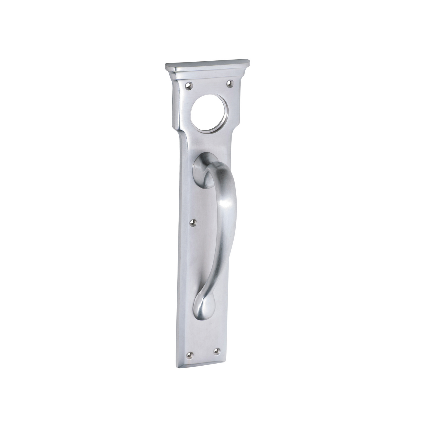 Victorian Cylinder Hole Pull Handle Satin Chrome