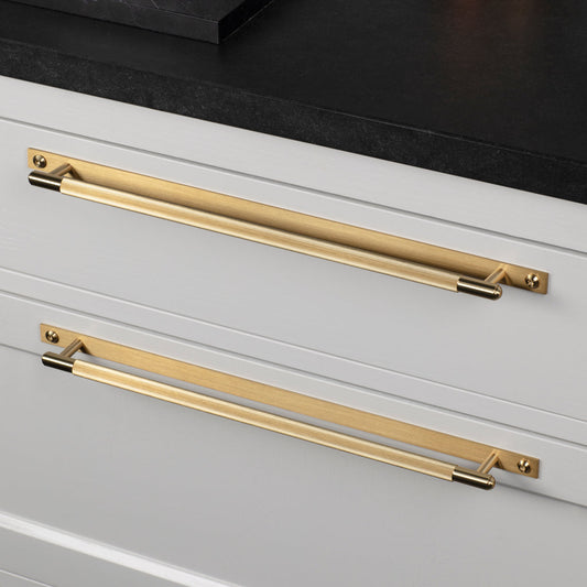 Pull Bar / Plate / Small / Linear / Brass