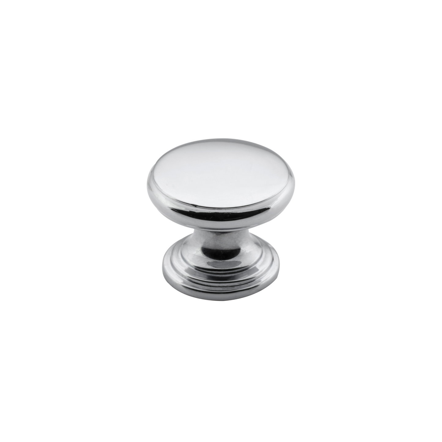 Cupboard Knob Flat Polished Chrome 25mm