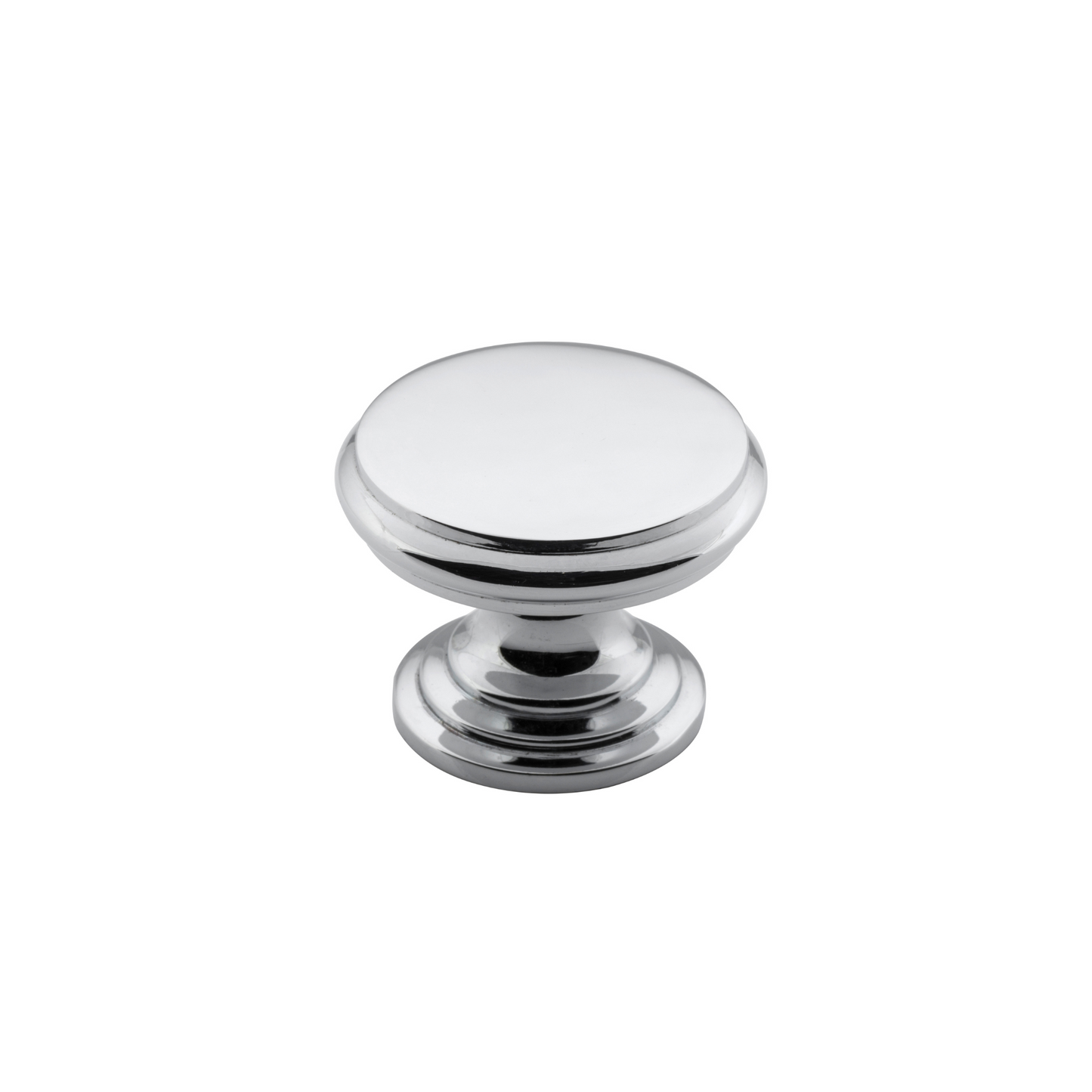 Cupboard Knob Flat Polished Chrome 32mm