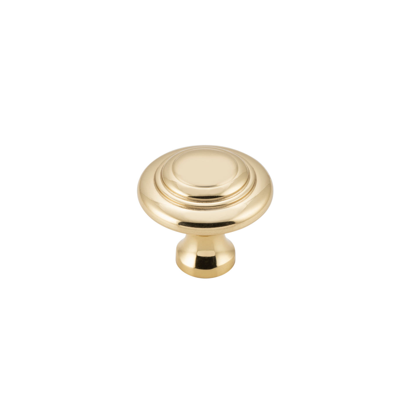 Cupboard Knob Domed Polished Brass 25mm
