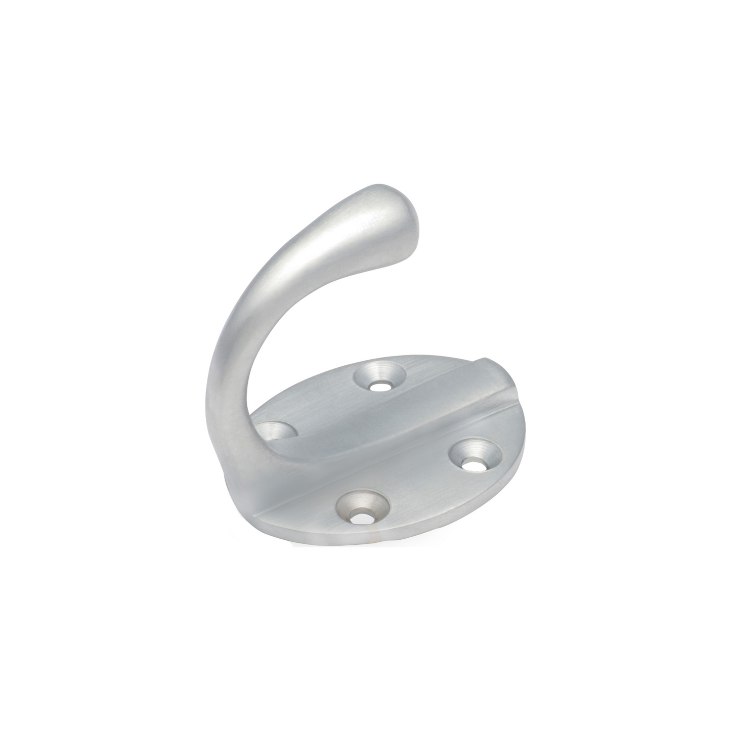 Single Robe Hook - Oval Satin Chrome