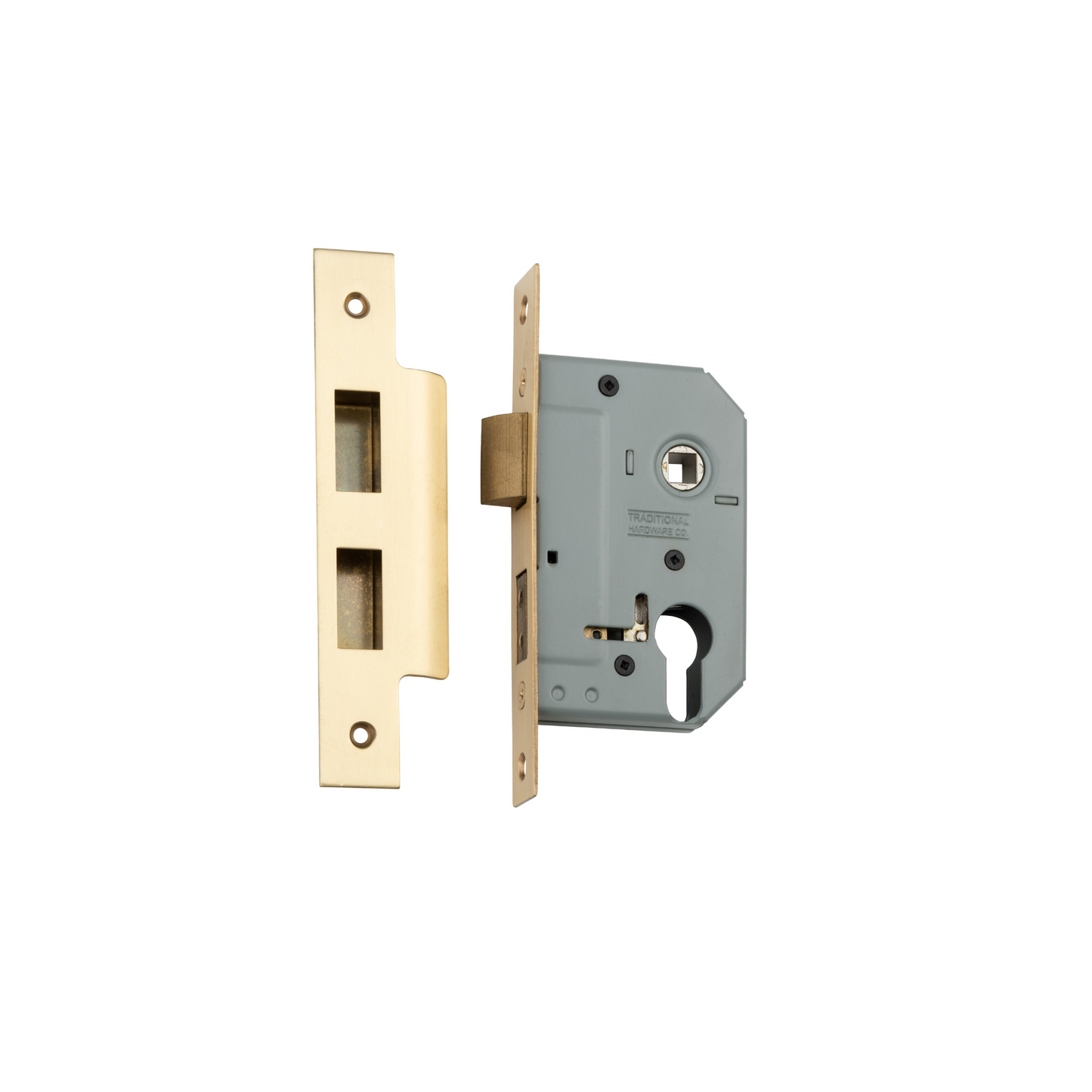 Euro Mortice Lock Satin Brass 46mm