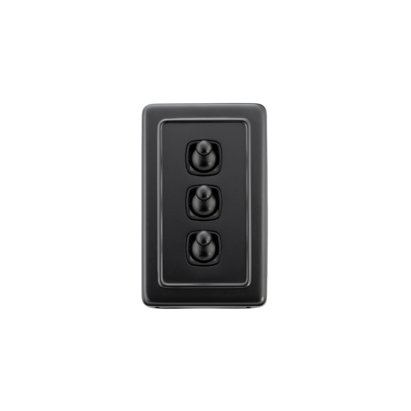 Switch - Toggle 3 Gang Matt Black/Black